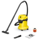МОЩНЫЙ СТРОИТЕЛЬНЫЙ ПЫЛЕСОС KARCHER WD3 С ДЛИННЫМ КАБЕЛЕМ