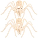 PUZZLE 3D ZWIERZĘCE INTERAKTYWNE UKŁADANKI DIY Z DREWNA TYP PAJĄK 2 SZT.