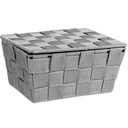 КОРЗИНА ДЛЯ ВАННОЙ С КРЫШКОЙ, СЕРАЯ WENKO ADRIA