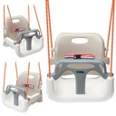 ДЕТСКИЕ КАЧЕЛИ, САДОВЫЙ ПОДВЕСНОЙ СТУЛ, ПРОЧНЫЙ, 3-в-1, ВЕДРО, ПОЛОСКИ, БЕЖЕВЫЙ