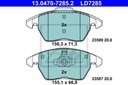 ATE 13.0470-7285.2 ZAPATAS CERÁMICOS PARTE DELANTERA AUDI A1 1,0-2,0 TFSI 10-18 