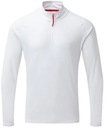 ФУТБОЛКА МУЖСКАЯ С ДЛИННЫМ РУКАВОМ UV TEC, БЕЛАЯ, XL, морская, с воротником-стойкой
