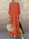 Vintage šaty v etnickom štýle pre ženy Dlhé šaty Lo Výstrih asymetrický