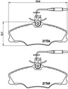 PADS BRAKE BREMBO FOR PEUGEOT 406 1.9 DHW photo 3 - milautoparts-fr.ukrlive.com