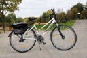 Женский велосипед ALUMINIUM TREKKING, 28 см, белый, кофр SHIMANO ALTUS