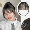 Наращивание волос Clip In Bangs, коричневые и черные заколки Air Bangs