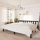 vidaXL Rama łóżka, czarna, lite drewno sosnowe, 180x200 cm, 810101