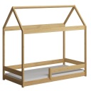 Односпальная кровать Коттедж Медведь 200x90 дерево