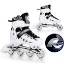 NILS SKATES 4IN1 WHITE LED S(31-34) NH10905 РОЛИКОВЫЕ КОНЬКИ LED КОНЬКИ