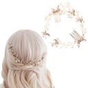 Золотая ветка для украшения волос, расческа, свадебный жемчуг