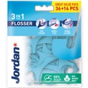 4x Зубочистки JORDAN Flosser 3в1 с зубной нитью Очиститель языка 50 шт.