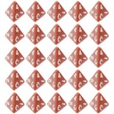 ZESTAW 25 KOSTEK K4 RPG BRĄZOWA KOŚĆ CZTEROŚCIENNA