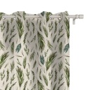 Зимний узор для штор BN47 | Сосновые ветви бежевый