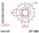 Predný zúbkovaný JT JTF1590.13 13z veľkosť 520 Výrobca JT Sprockets