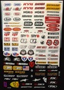 Набор наклеек для мотоциклов MONSTER SHOEI DUNLOP KYB DUNLOP HONDA Pirelli
