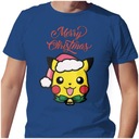 МУЖСКАЯ РОЖДЕСТВЕНСКАЯ ФУТБОЛКА S Merry Christmas PIKACHU QUALITY