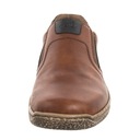 Buty Półbuty Mokasyny Skórzane Męskie Rieker Brązowe 03552-24 Brown Nosek okrągły