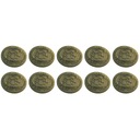 ZESTAW 10 ZŁOTYCH METALOWYCH MONET RZYMSKIE LARP RPG