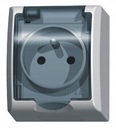Розетка одинарная накладная IP44 Ospel FALA