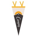 Треугольный рюкзак с вымпелом на открытом воздухе