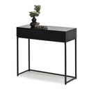 ЭЛЕГАНТНАЯ МИНИМАЛИСТИЧНАЯ КОНСОЛЬ NORA 80 СМ ЧЕРНОЕ ДЕРЕВО С ЯЩИКОМ