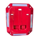 PLEGABLE BLOQUE PARKINGOWA ZAPORA DE ACERO ROJO TSBP-5 PILAR SOLIDNY 