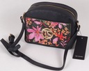 Top Secret kabelka poštárka ekologická koža čierne kvety cez rameno Veľkosť malá (menšia ako A4)
