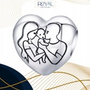 Бусина CHARMS HEART FAMILY, серебро 925 пробы