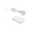 Разветвитель мини-розеток на 6 точек для белых светодиодных светильников с кабелем длиной 2 м.