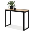 МОДНАЯ КОНСОЛЬ ДЛЯ ПРИХОЖЕЙ IBEN 100 ДУБОВАЯ ПОВЕРХНОСТЬ НА ПОЛОЖИЯХ, ЧЕРНЫЙ ЛОФТ