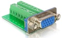 Adapter terminal VGA żeński Sub-D 15pin raster 3,8