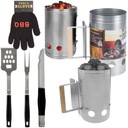 ГРИЛЬНЫЙ НАБОР ДЫМОХОД ДЛЯ РАЗЖИГАНИЯ ГРИЛЯ, СТОЛОВЫЕ ПРИБОРЫ ДЛЯ ГРИЛЯ, АКСЕССУАРЫ, ПЕРЧАТКИ