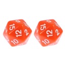 ZESTAW 2 KOSTEK K20 RPG POMARAŃCZOWA KOŚĆ DWUDZIESTOŚCIENNA