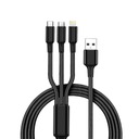 Кабель 3 в 1 USB-C Micro USB Lightning Кабель для зарядки iPhone