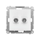 Антенная розетка Контакт-Саймон белая