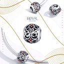 Zawieszka CHARMS Z CYRKONIĄ srebro 925 srebrny koralik beads kwiaty pr 925