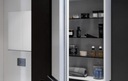 Zrkadlová skrinka VIRGO 60 sivý dub s čiernymi úchytmi (S522-016) Hĺbka nábytku 18 cm