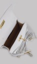 Włoska zgrabna skórzana listonoszka Vera Pelle kuferek,kufereczek Biała Materiał dominujący skóra naturalna