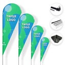 РЕКЛАМНЫЙ ФЛАГ WINDER DROP 2,3м + МАЧТА 3,4м + ВОДНАЯ ПОДСТАВКА + ДИЗАЙН