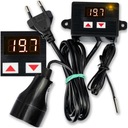 ЭЛЕКТРОННЫЙ ТЕРМОСТАТ-РЕГУЛЯТОР ТЕМПЕРАТУРЫ С РОЗЕТКОЙ И ВИЛКОЙ 230В