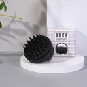 Masážna kefa na umývanie a masáž hlavy vlasov AURA čierna EAN (GTIN) 5905490225856