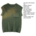 Pánske svetre Vesta Streetwear Knitted Anti-shrink Wi Dominujúci vzor bodky