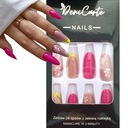 Искусственные ногти нагнетающие овальные французские обнаженные сами -гристые цветы