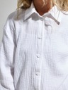 Bavlnená biela dámska elegantná košeľa s dlhým rukávom a golierom Dominujúca farba biela