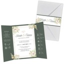ZAPROSZENIE ŚLUBNE KOPERTA OPASKA S ZIELONE Z2
