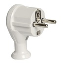 Угловая сетевая вилка, белая WT-50 DPM SOLID