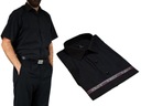 Элегантная черная мужская рубашка с коротким рукавом больших размеров 52/53-8XL