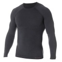 Чоловіча вовняна футболка Brubeck Longsleeve MERINO Wool LS1282M GRAPHITE | М