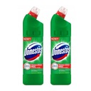 DOMESTOS Жидкость для туалетов, сантехнических помещений, чистка унитазов, 2x750мл Pine Green