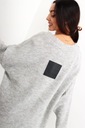 Oversizový sveter Miss City Official Dominujúca farba sivá